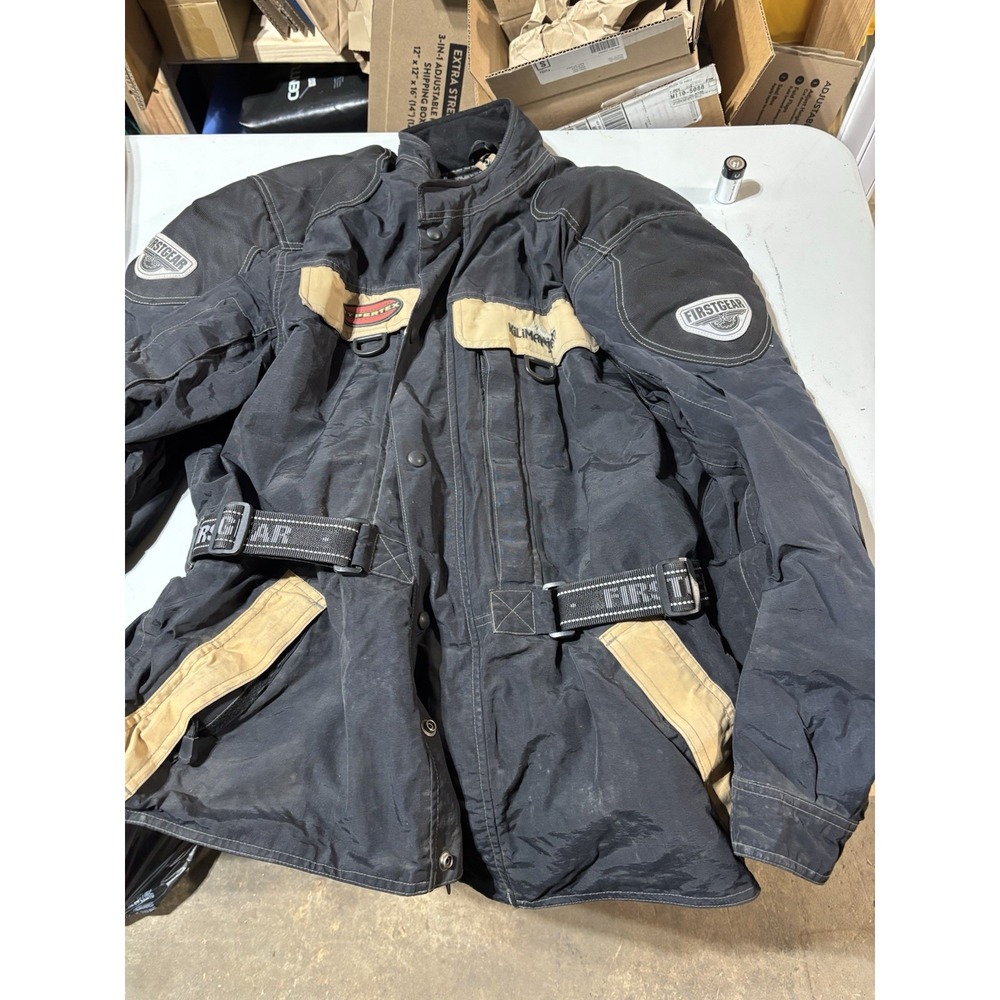FIRSTGEAR Kilimanjaro Motorcycle Jacket Size XL Hypertex Vents Double Zip Padded